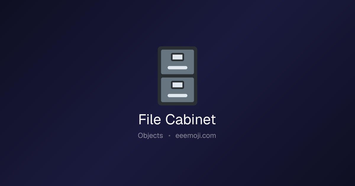 🗄️ File Cabinet Emoji: Meaning, Trends & Copy