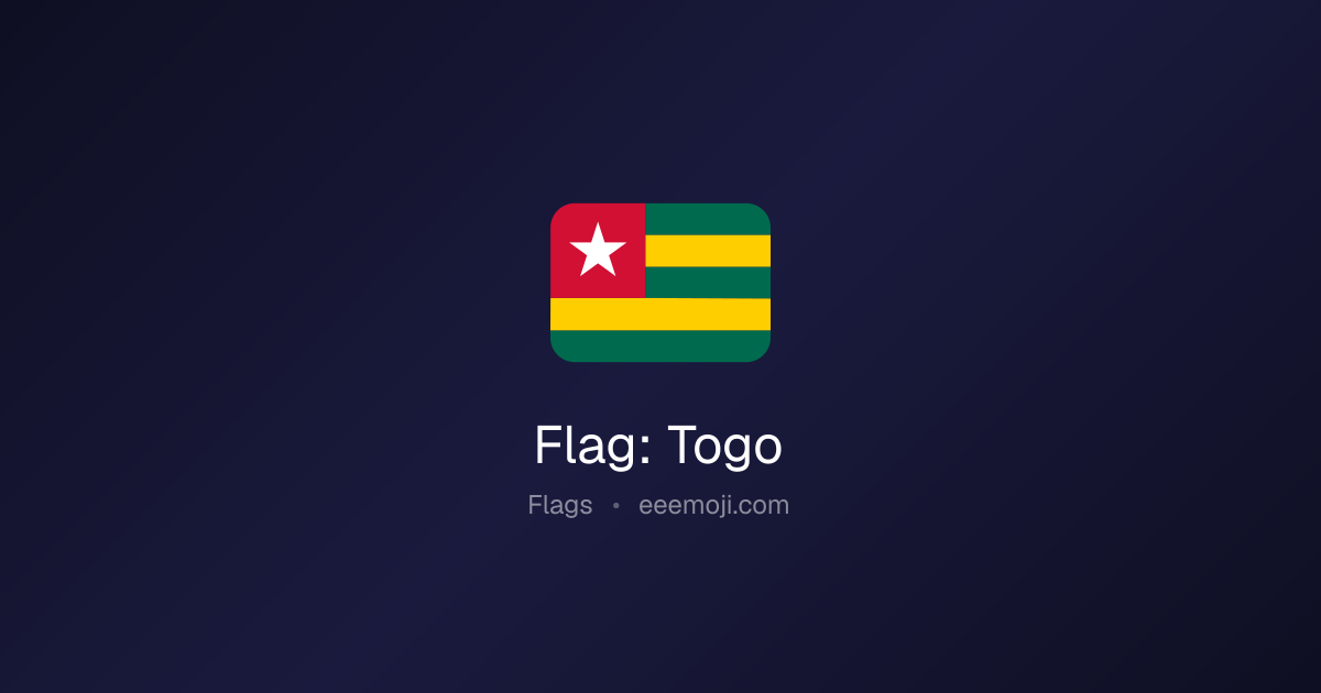 🇹🇬 Flag: Togo Emoji: Meaning, Trends & Copy