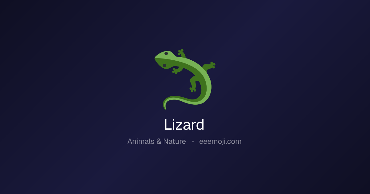 🦎 Lizard Emoji: Meaning, Trends & Copy