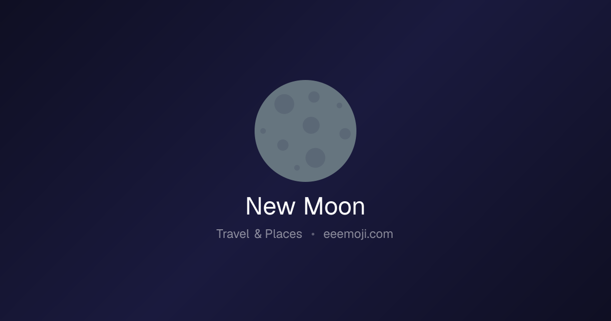 🌑 New Moon Emoji: Meaning, Trends & Copy