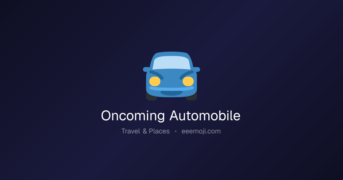 🚘️ Oncoming Automobile Emoji: Meaning, Trends & Copy