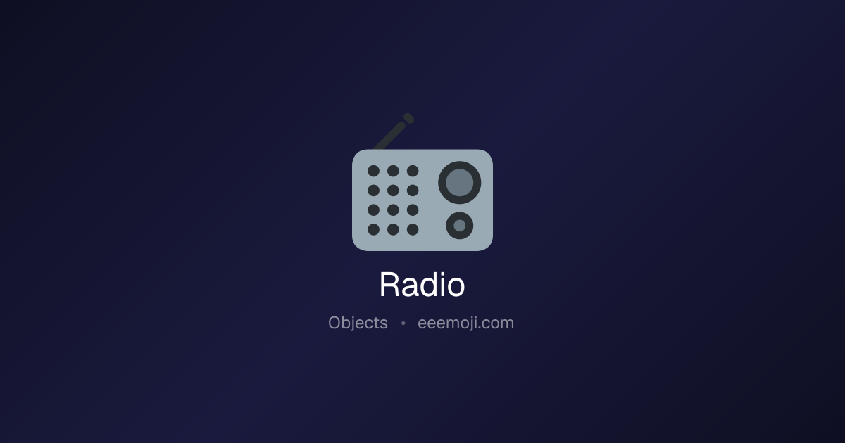 📻️ Radio Emoji: Meaning, Trends & Copy