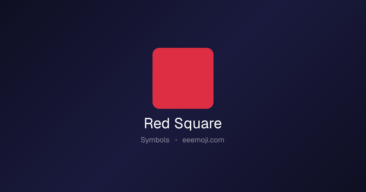 🟥 Red Square Emoji: Meaning, Trends & Copy
