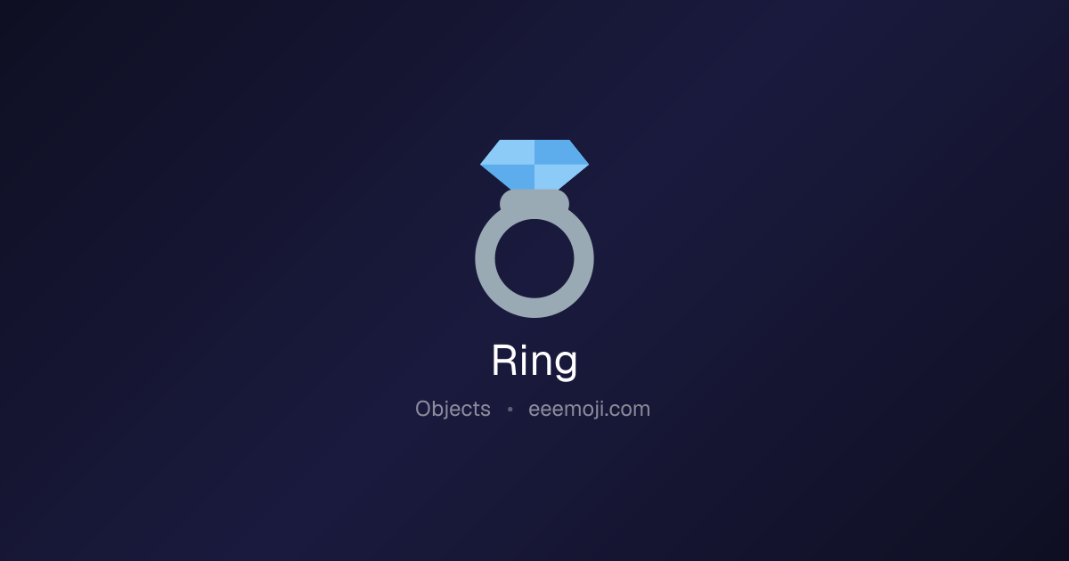 💍 Ring Emoji: Meaning, Trends & Copy